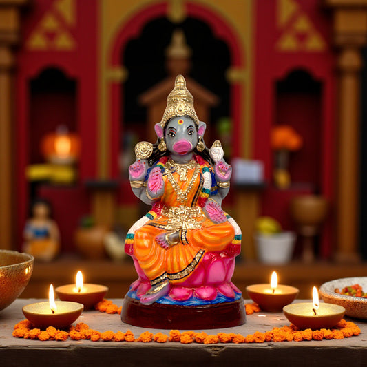 Varahi Hand-Painted Eco-Friendly Paper-Mâché Golu Doll – Traditional Navratri Display & Devotional Collectible