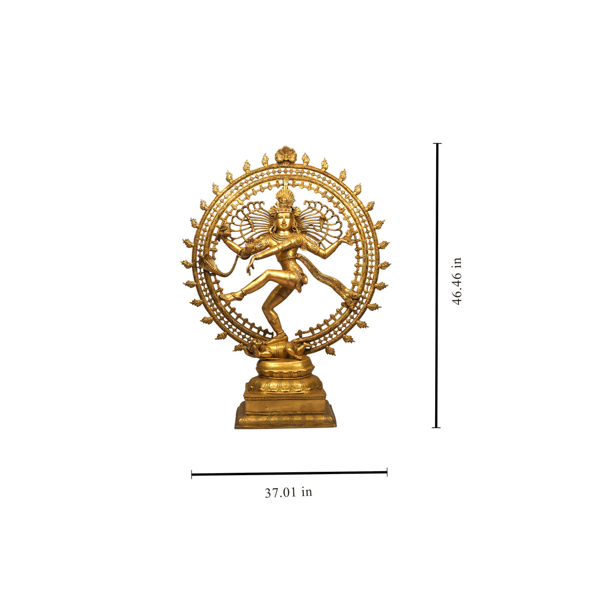 Nataraja Brass Sculpture – Polished Finish
