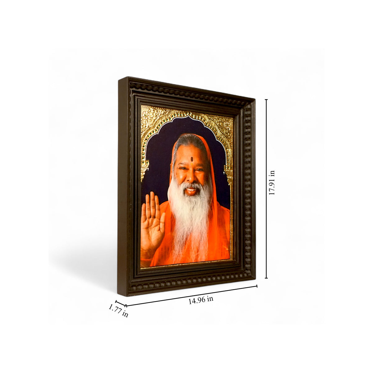 Andhra Swami Ji Antique Finish Wall Frame
