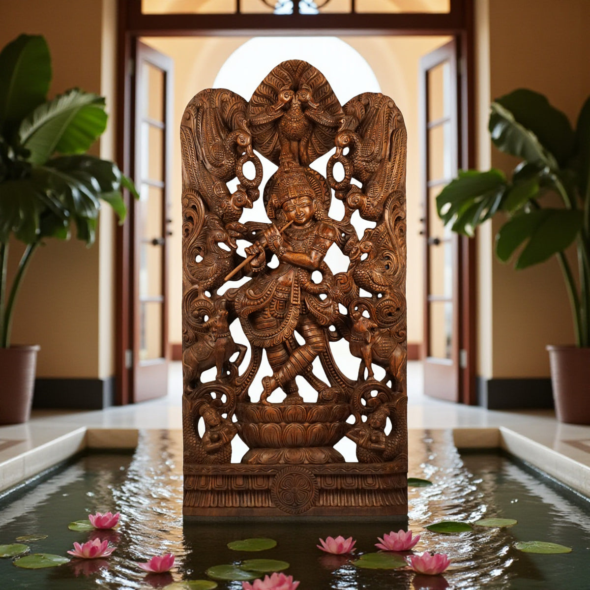 Alangara Vana Krishna wood carving