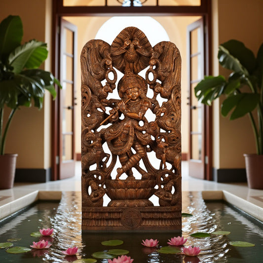 Alangara Vana Krishna wood carving