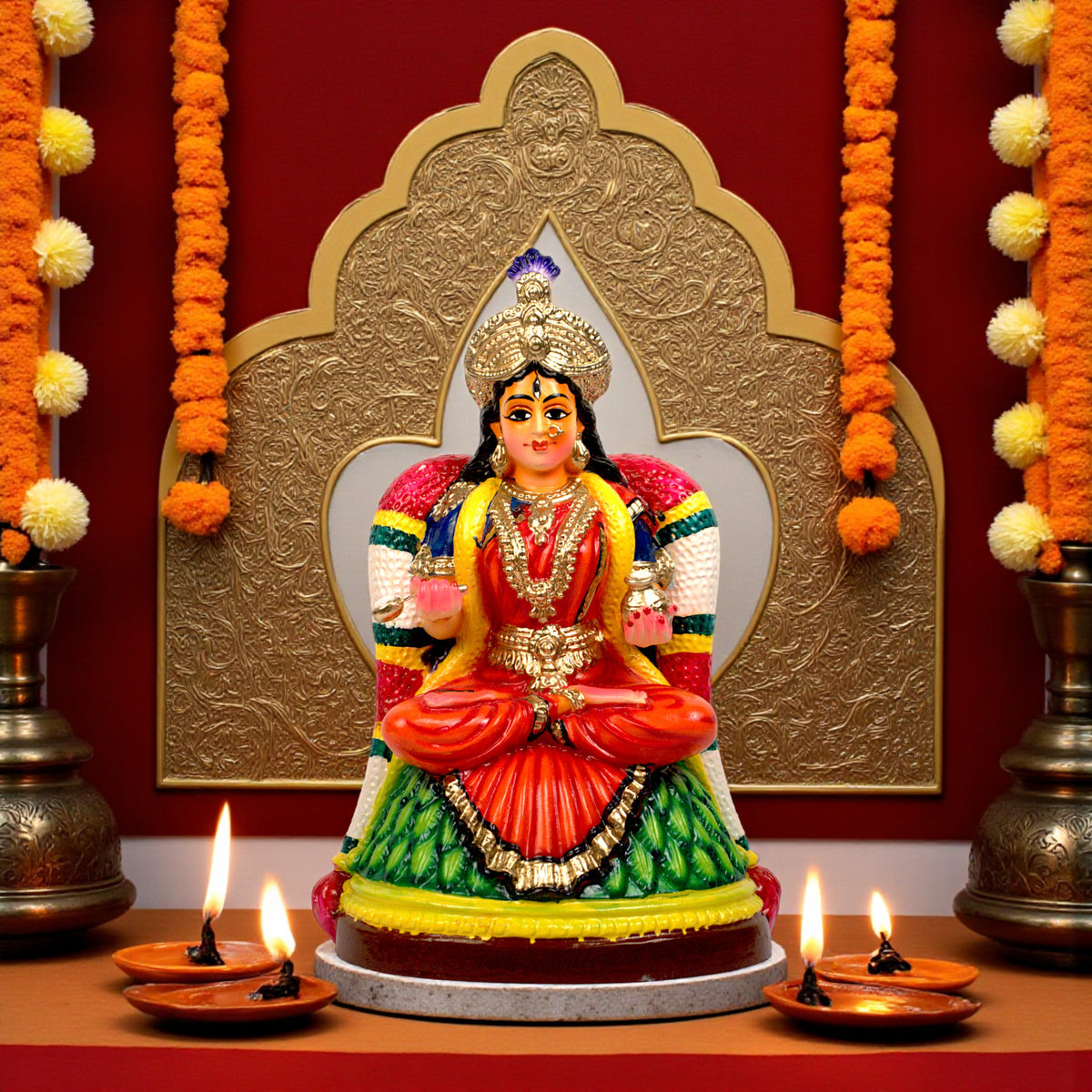 Annapoorani Amman statue for home temple décor