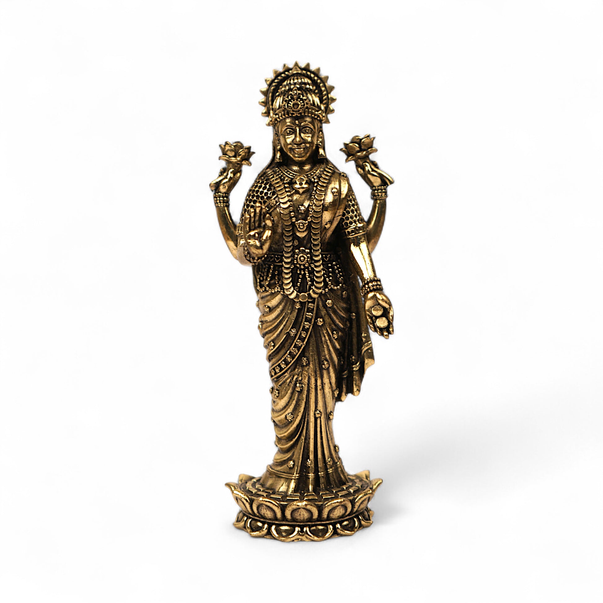 Lakshmi brass idol set