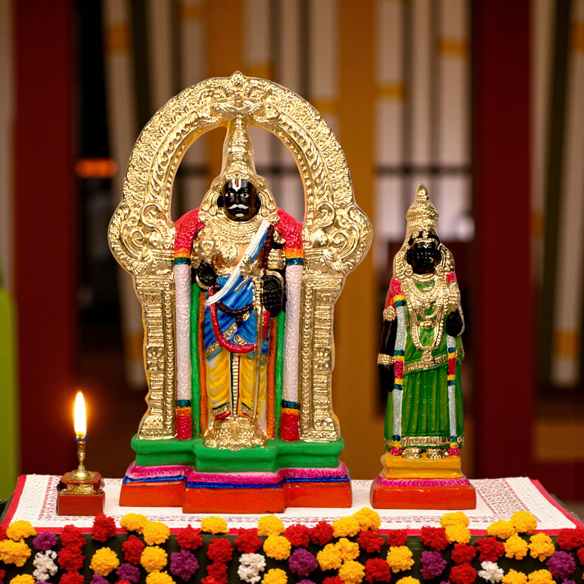 Pathasarathi Perumal Thayar Golu Set – Navratri – The Indian Lane