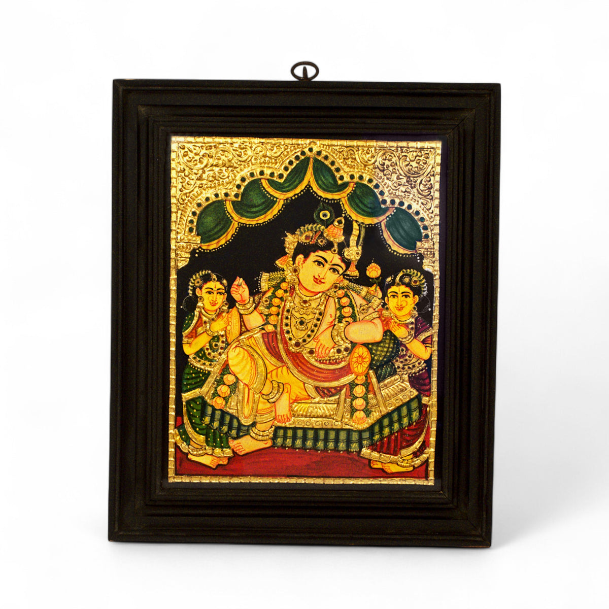 Traditional Radha Rukmani Krishna wall art panel