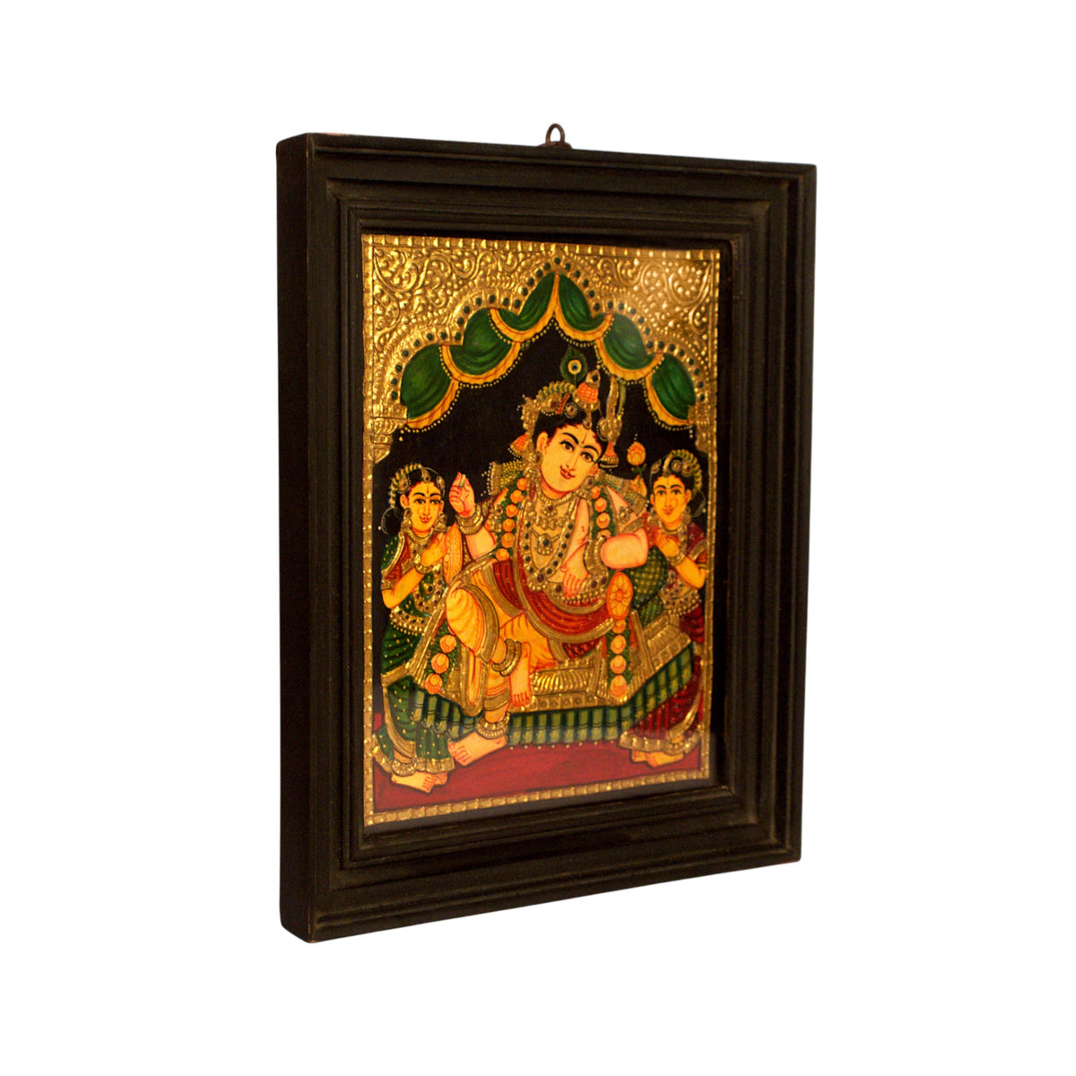 Traditional Radha Rukmani Krishna wall art panel