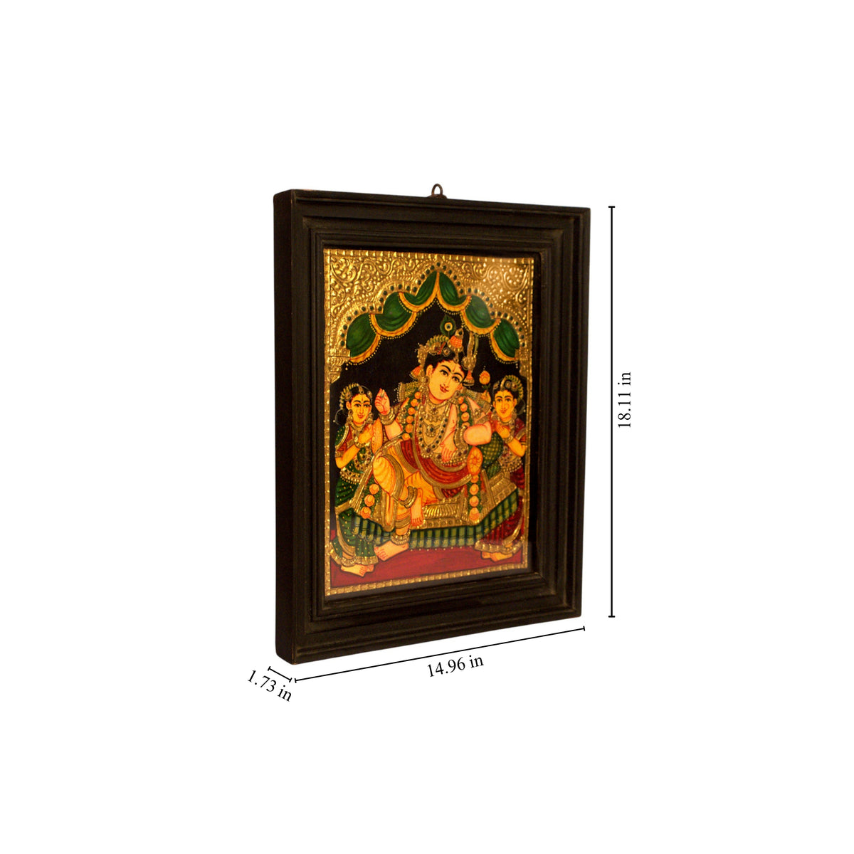 Traditional Radha Rukmani Krishna wall art panel