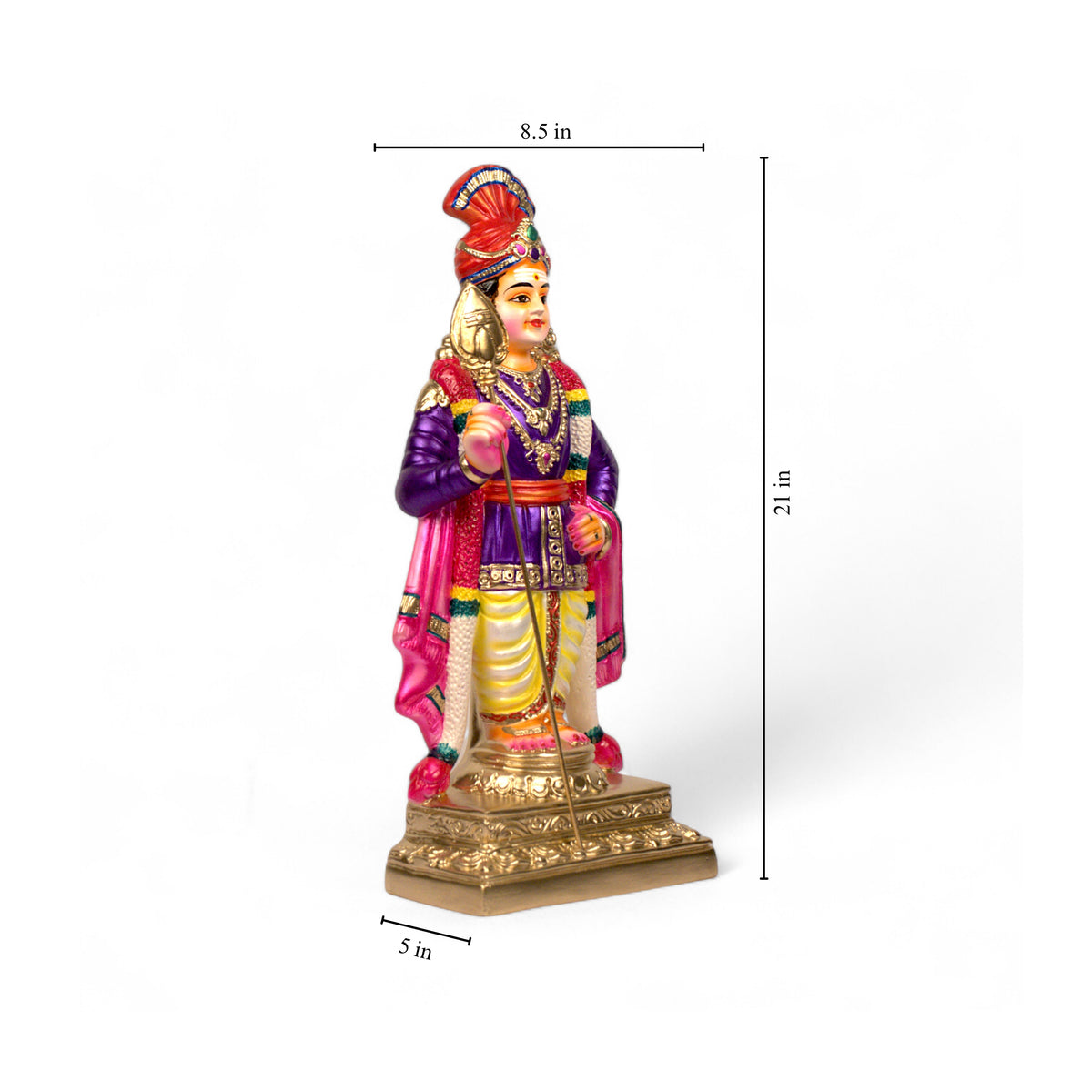 Rajalankara Murugar Paper Mache Golu Idol