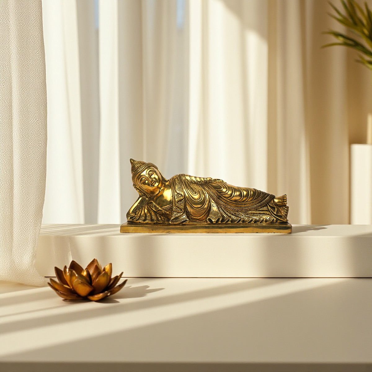 Gautama Buddha Brass Idol – Home Decor