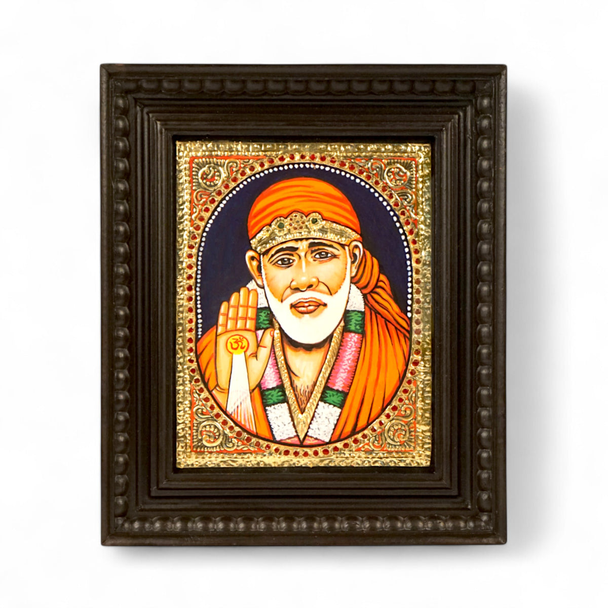 Sai Baba of Shirdi gold foil Tanjore wall art