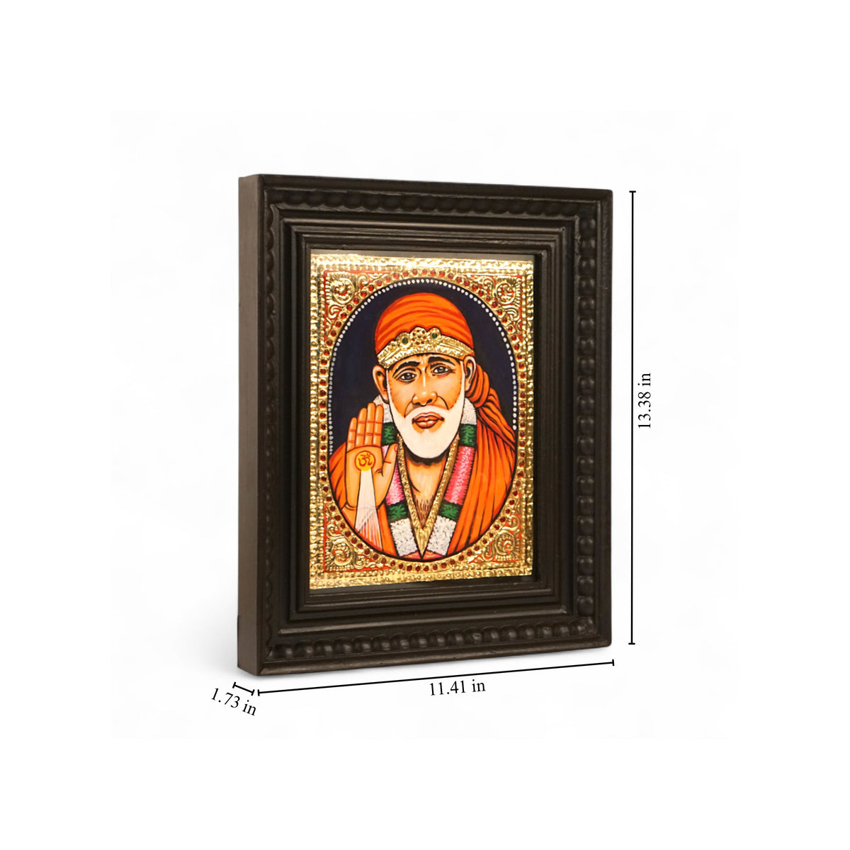 Sai Baba of Shirdi gold foil Tanjore wall art