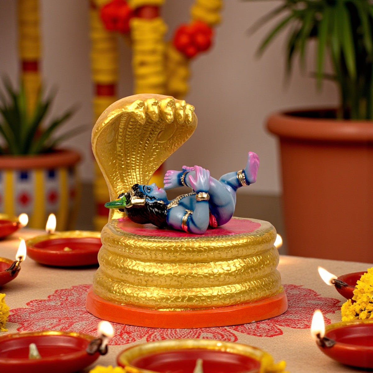 Devotional Santhana Krishna statue for sacred space