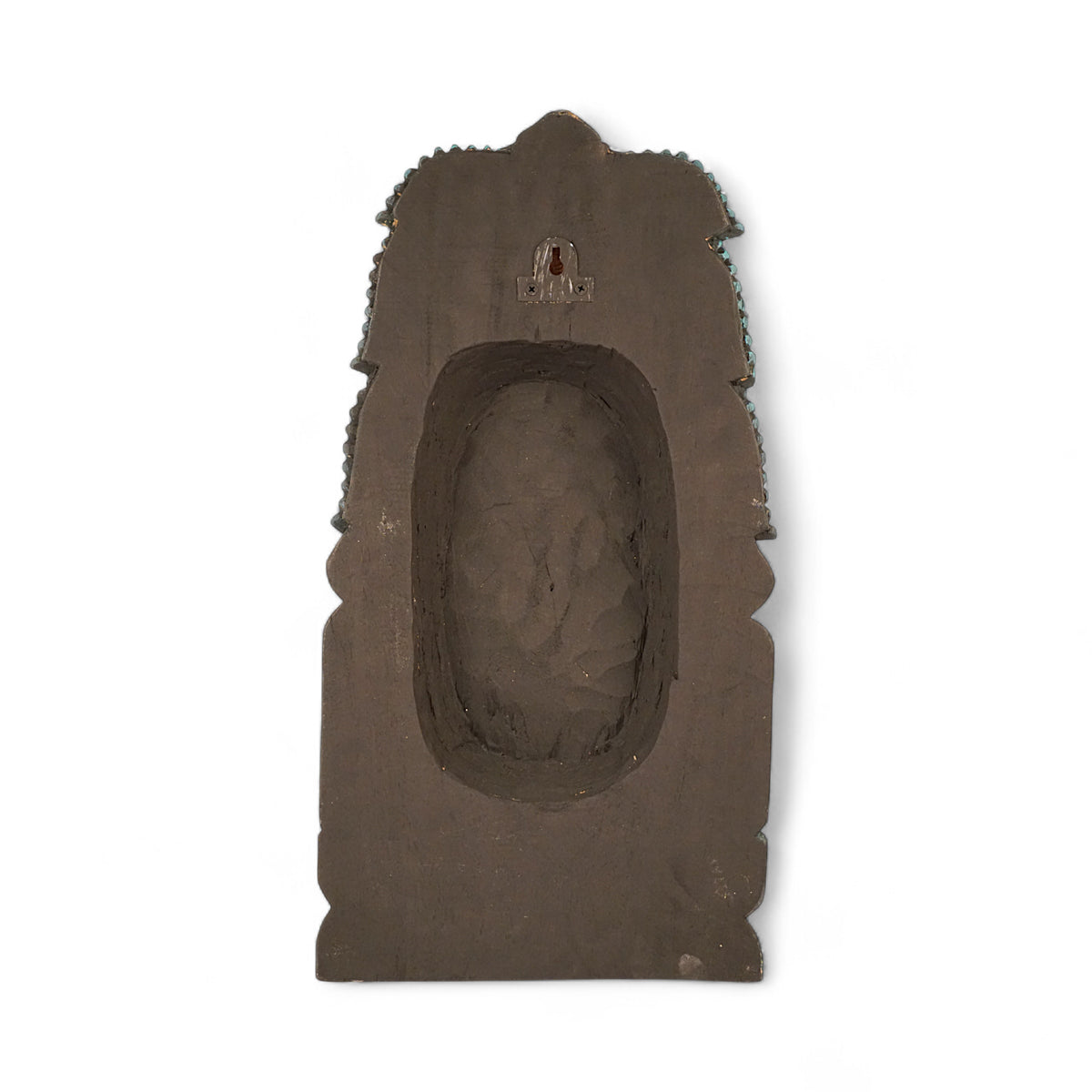 Hand-carved Shiva face wooden wall relief decor