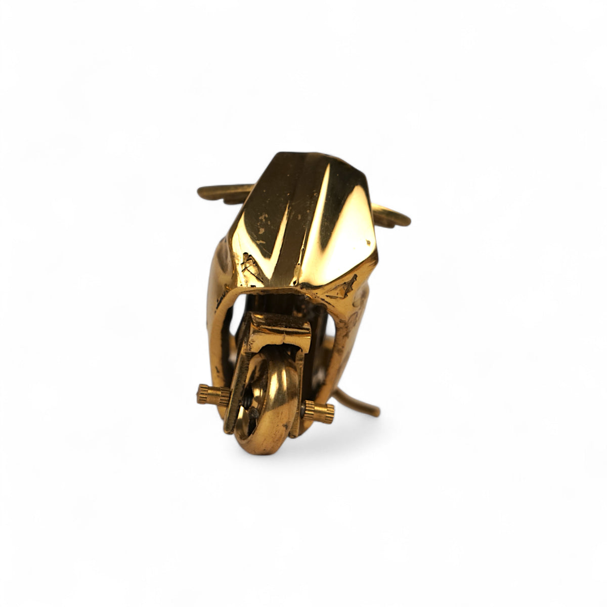 Sports Bike Brass Miniature – Handcrafted Decor