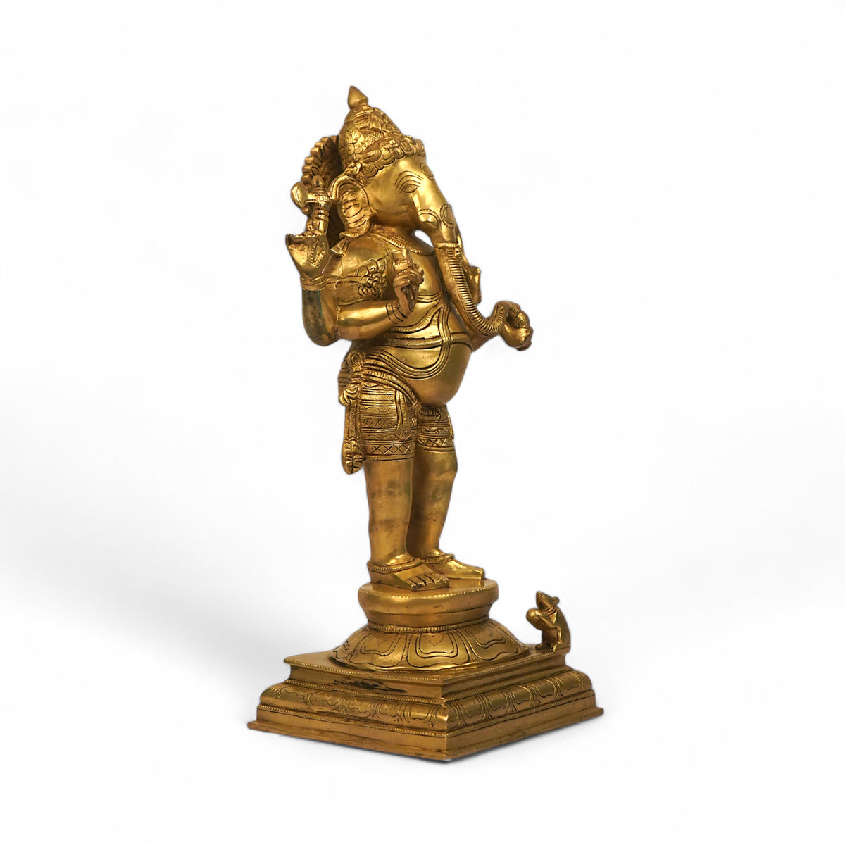 Ganesha Brass Statue – Handcrafted Altar Decor