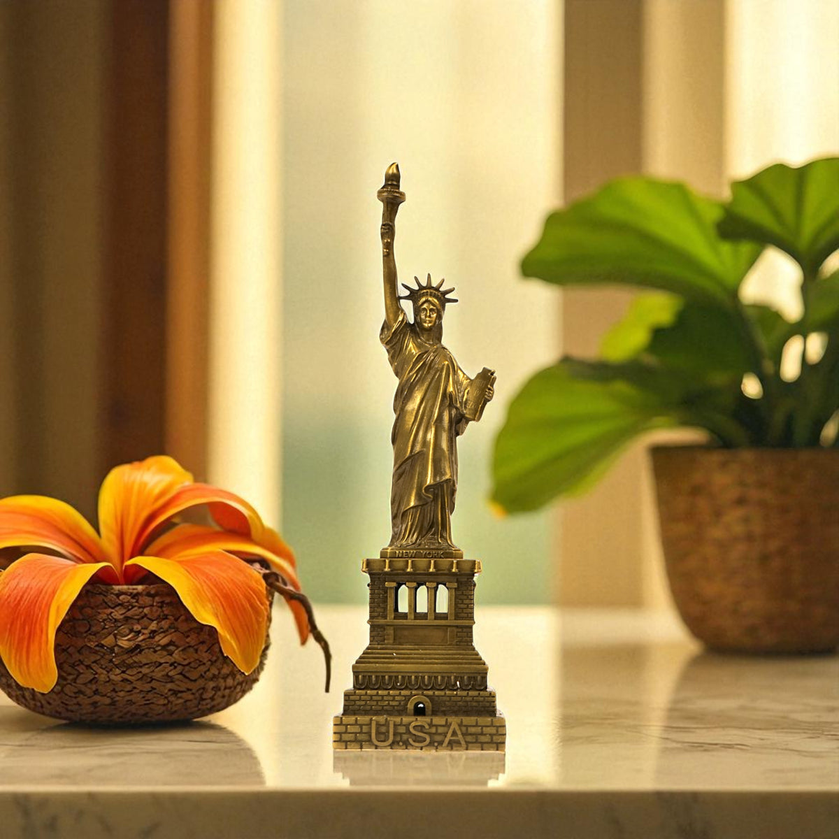 Statue of Liberty Brass Miniature – Desk Decor