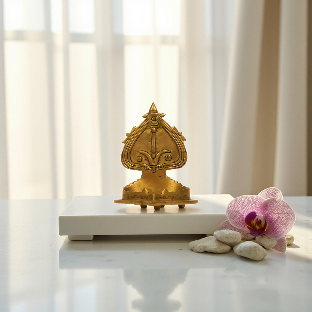 Handcrafted Surya Chandra Brass Lamp