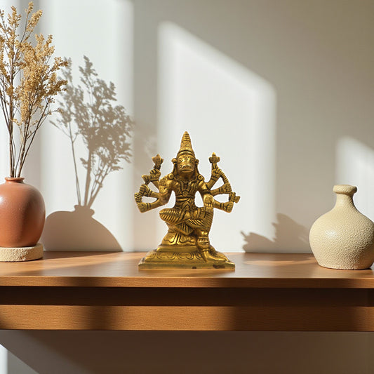 Varahi Table Top Idol | Handcrafted Solid Brass for Home Altars & Spiritual Protection