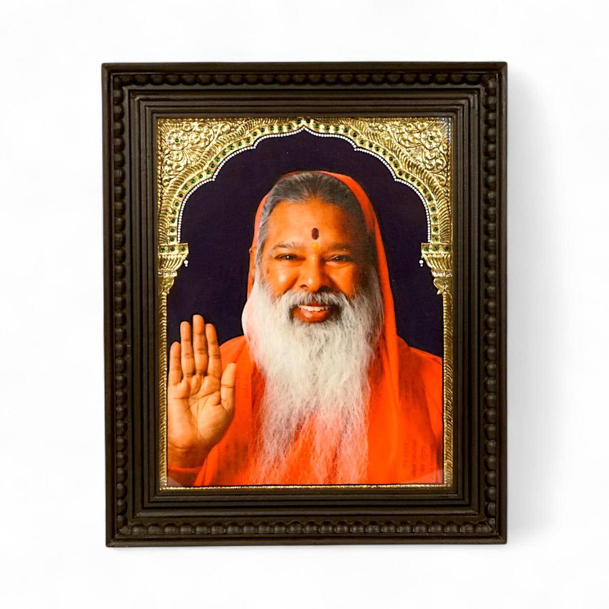 Andhra Swami Ji Antique Finish Wall Frame