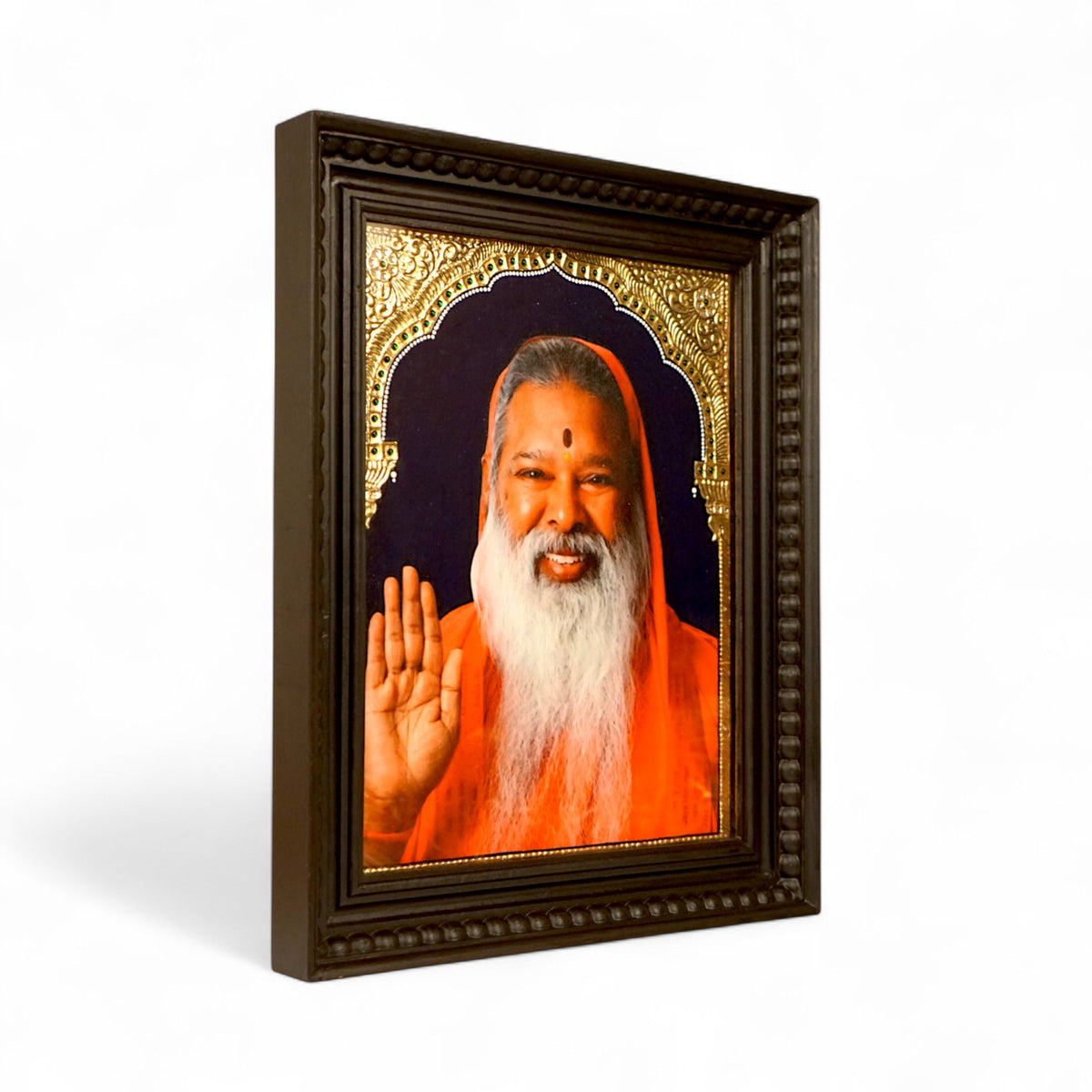 Andhra Swami Ji Antique Finish Wall Frame