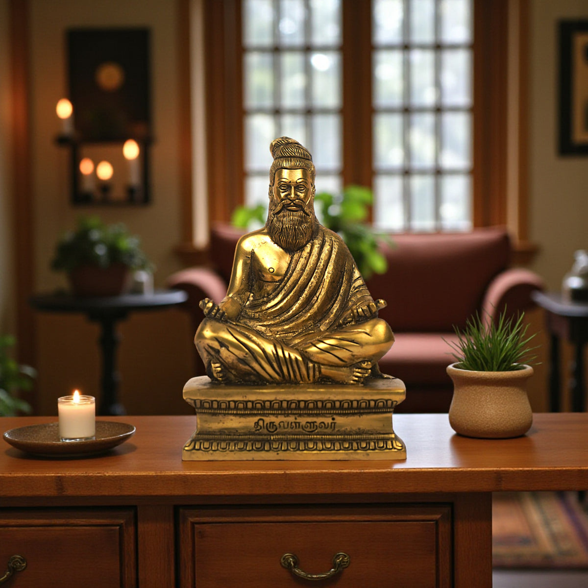Thiruvalluvar Brass Idol – Hand-Finished