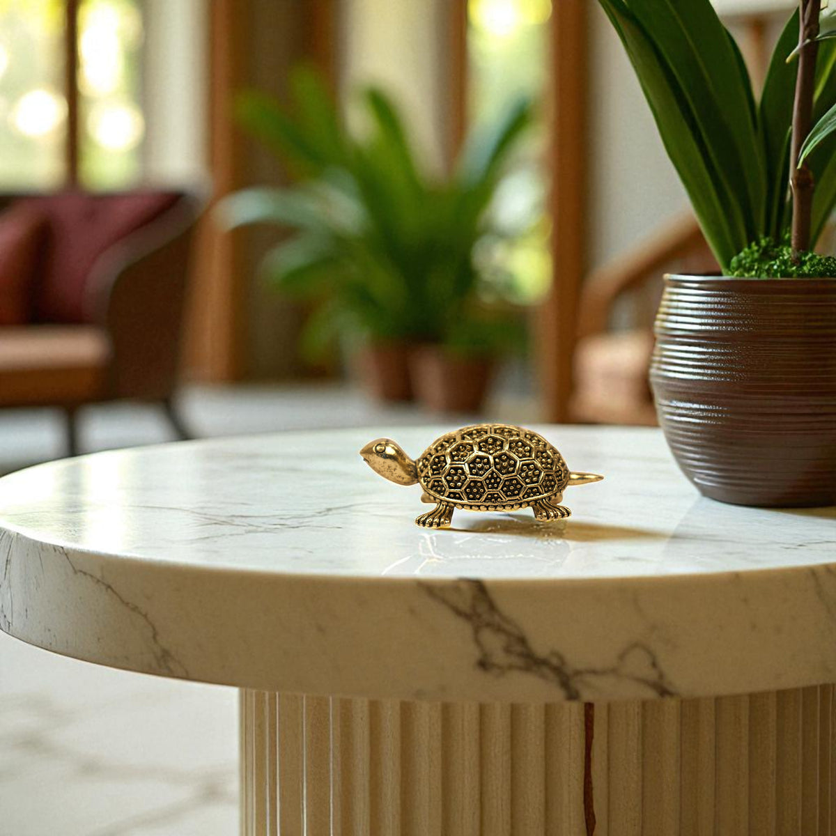 Brass Tortoise Set – Handcrafted Vastu Decor