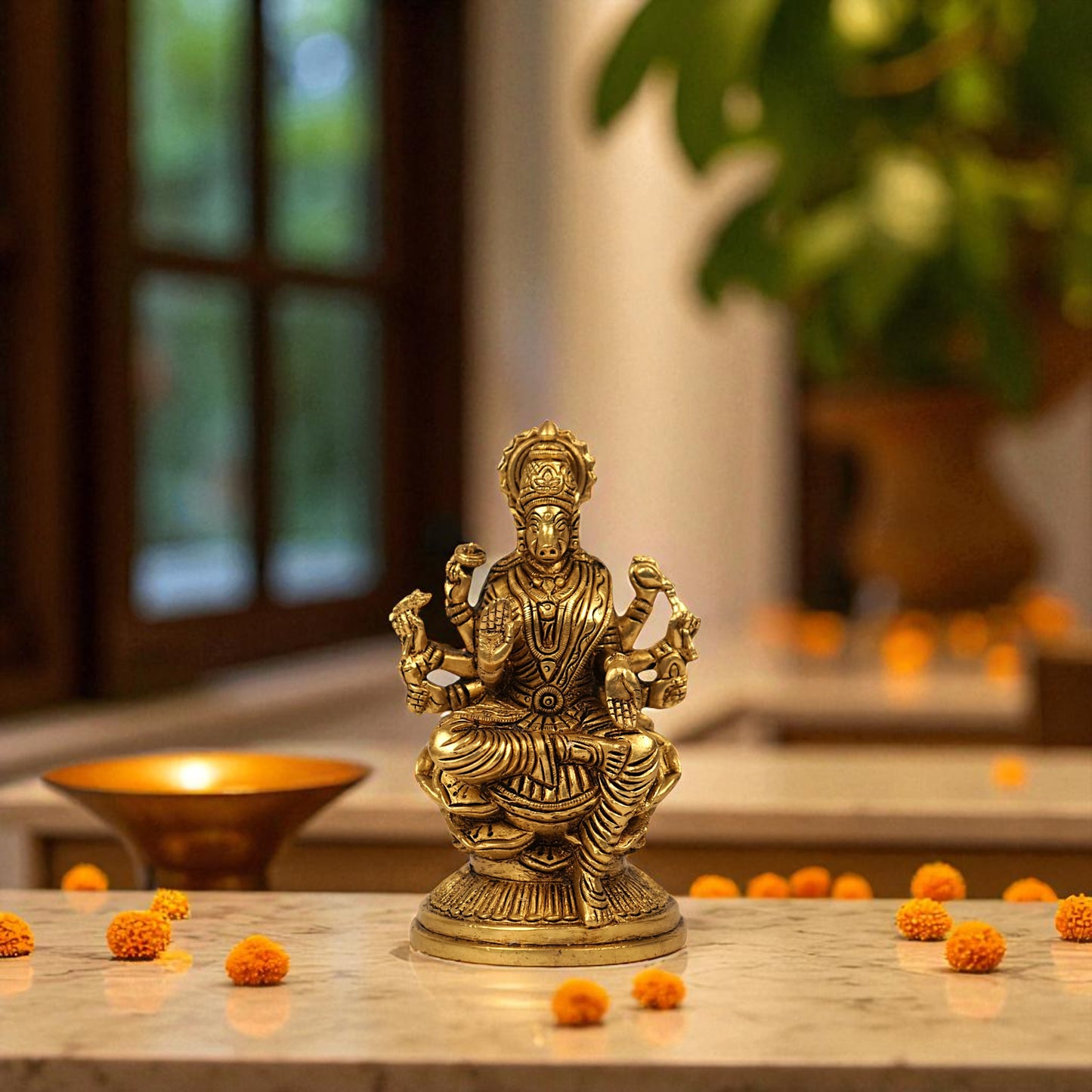 Varahi brass table idol