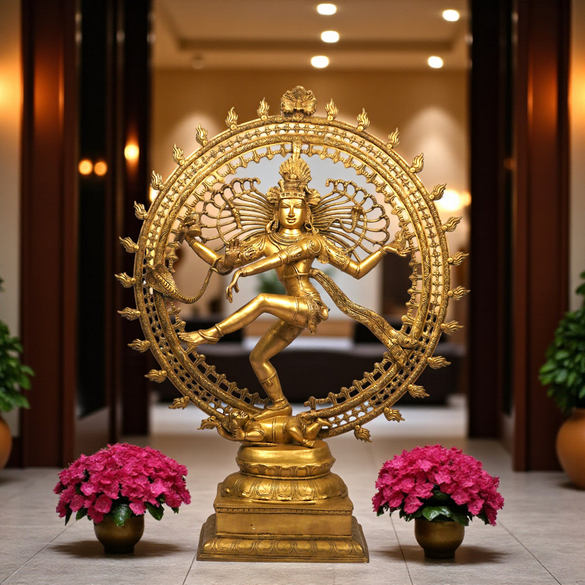 Nataraja Brass Sculpture – Polished Finish