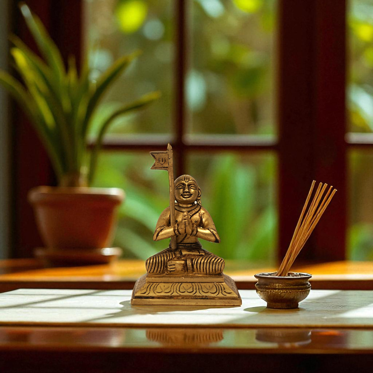 Brass Ramanuja Table Figurine – Handmade